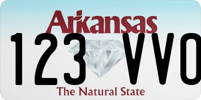 AR license plate 123VVO