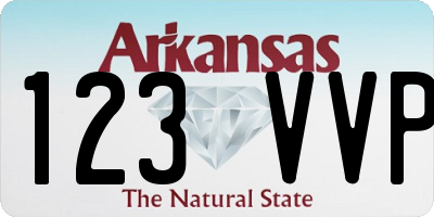 AR license plate 123VVP