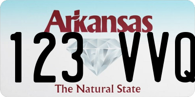 AR license plate 123VVQ