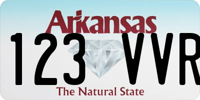 AR license plate 123VVR
