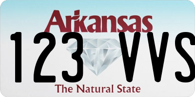 AR license plate 123VVS