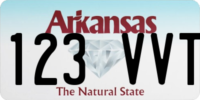 AR license plate 123VVT