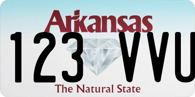 AR license plate 123VVU