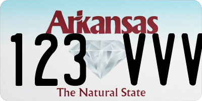 AR license plate 123VVV