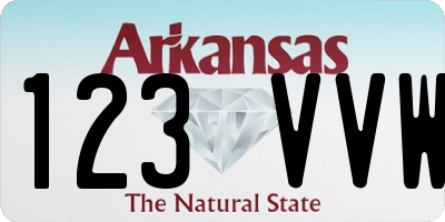 AR license plate 123VVW