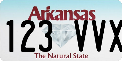 AR license plate 123VVX