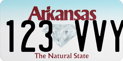AR license plate 123VVY