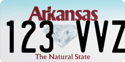 AR license plate 123VVZ