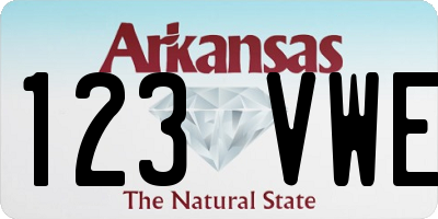 AR license plate 123VWE