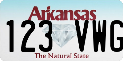 AR license plate 123VWG