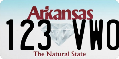 AR license plate 123VWO