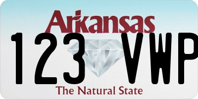 AR license plate 123VWP