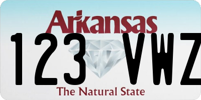 AR license plate 123VWZ