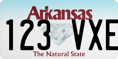 AR license plate 123VXE