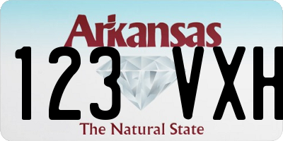 AR license plate 123VXH