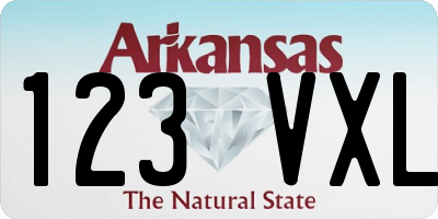 AR license plate 123VXL
