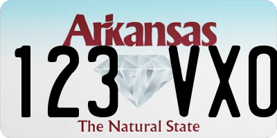 AR license plate 123VXO