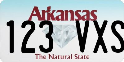 AR license plate 123VXS