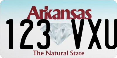 AR license plate 123VXU