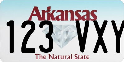 AR license plate 123VXY