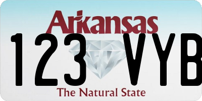 AR license plate 123VYB