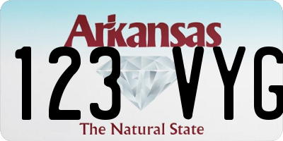 AR license plate 123VYG