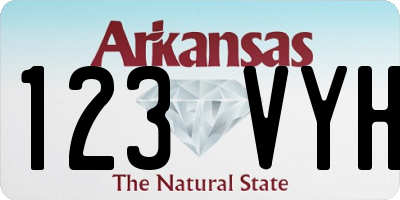 AR license plate 123VYH