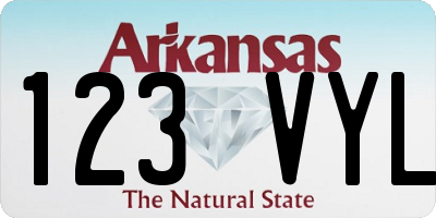 AR license plate 123VYL