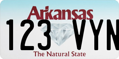 AR license plate 123VYN