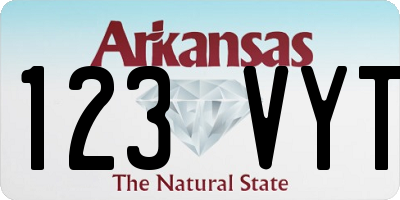 AR license plate 123VYT