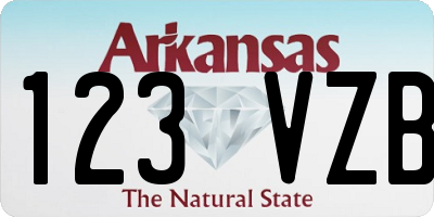 AR license plate 123VZB