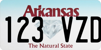 AR license plate 123VZD