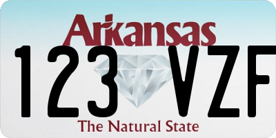 AR license plate 123VZF