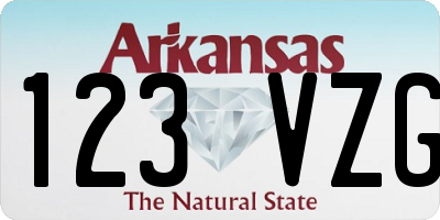 AR license plate 123VZG