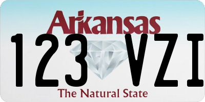 AR license plate 123VZI