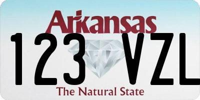 AR license plate 123VZL