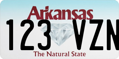 AR license plate 123VZN