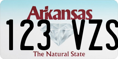AR license plate 123VZS