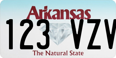 AR license plate 123VZV