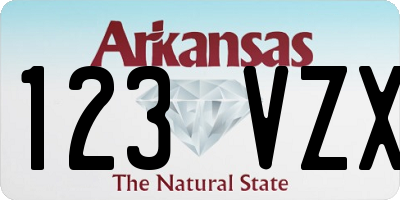AR license plate 123VZX