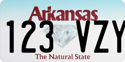 AR license plate 123VZY