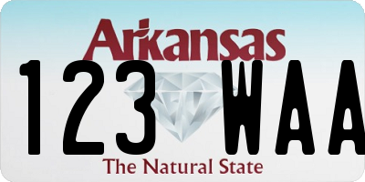 AR license plate 123WAA