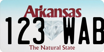 AR license plate 123WAB