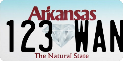 AR license plate 123WAN