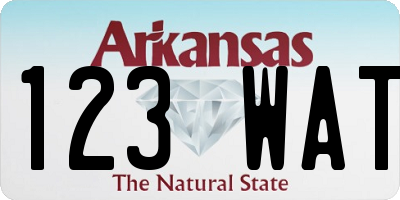 AR license plate 123WAT