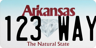 AR license plate 123WAY