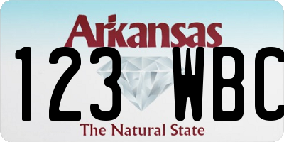 AR license plate 123WBC