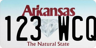 AR license plate 123WCQ