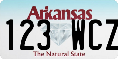 AR license plate 123WCZ