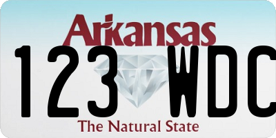 AR license plate 123WDC